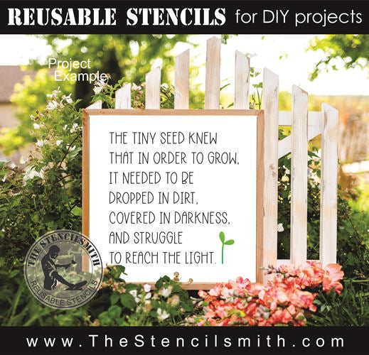 8850 The tiny seed knew stencil - The Stencilsmith