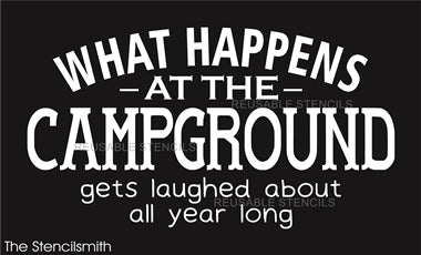 what happens at the campground stencil