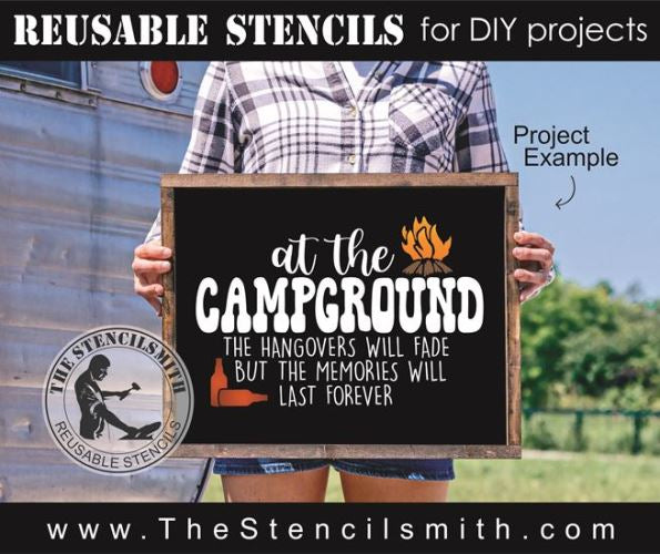8852 at the campground stencil - The Stencilsmith