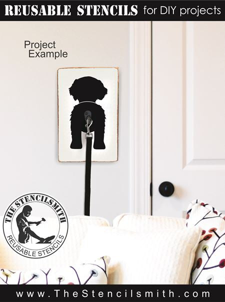 8856 Dog Butt leash stencil - The Stencilsmith