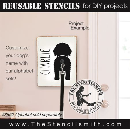 8857 Dog Butt leash stencil - The Stencilsmith