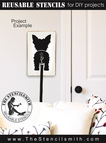 8857 Dog Butt leash stencil - The Stencilsmith
