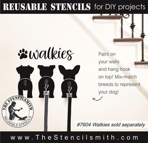 8857 Dog Butt leash stencil - The Stencilsmith