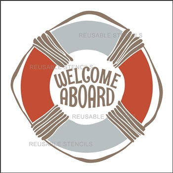 8865 Welcome aboard stencil - The Stencilsmith