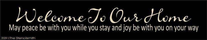 919 - Welcome to our Home ... may peace - The Stencilsmith