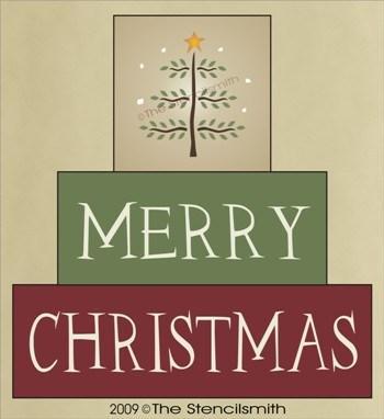 986 - Merry Christmas Block - The Stencilsmith