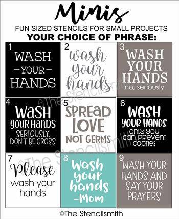 6735 - Wash Your Hands Minis - The Stencilsmith