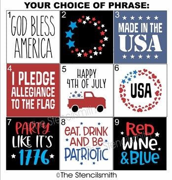 6783 - 4th of July minis - The Stencilsmith