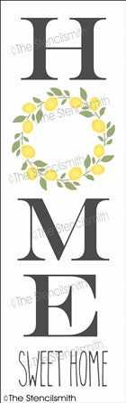 6796 - Home Sweet Home (lemon wreath) - The Stencilsmith
