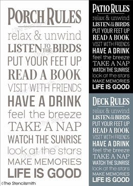 6829 - Porch / Patio / Deck Rules - The Stencilsmith