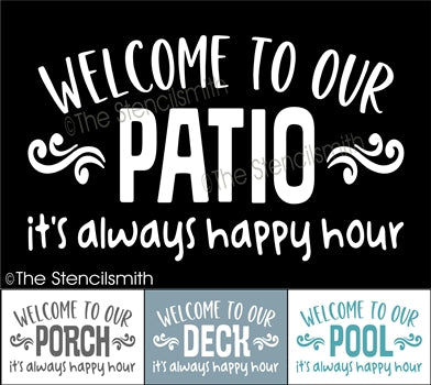 6835 - Welcome to our ... it's always happy hour - The Stencilsmith