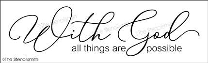 6867 - With God all things are possible - The Stencilsmith