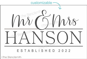 6923 - Mr and Mrs (Name) - The Stencilsmith
