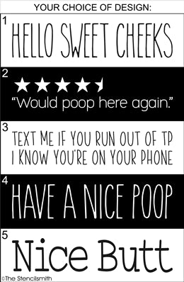 7140 - Bathroom sayings - The Stencilsmith