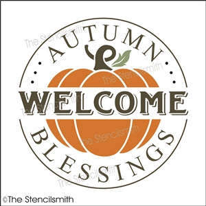 7653 - Autumn Blessings welcome - The Stencilsmith