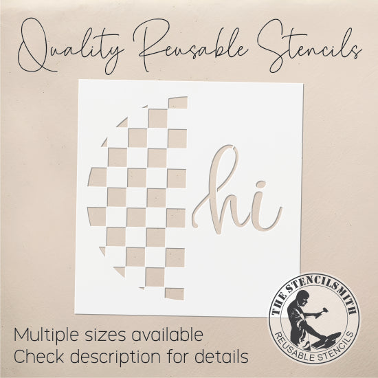 10002 Hi Checkered Stencil - The Stencilsmith