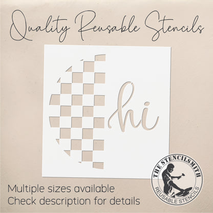 10002 Hi Checkered Stencil - The Stencilsmith
