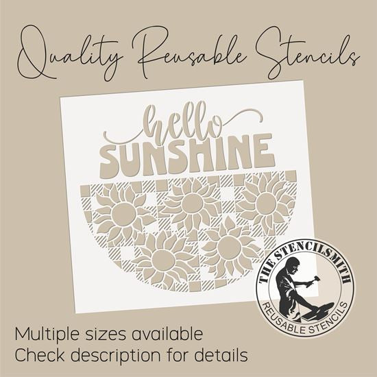 10012 Hello Sunshine Sunflower Stencil - The Stencilsmith