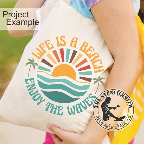 10013 Life Is A Beach Stencil - The Stencilsmith