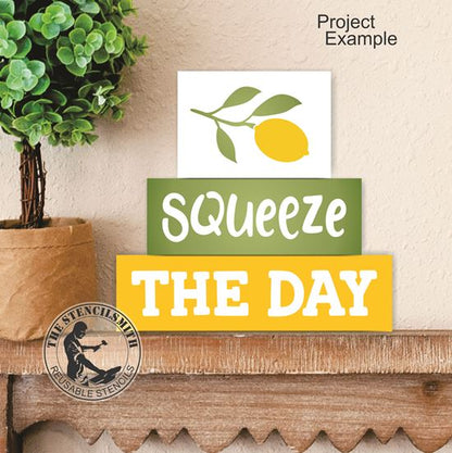 10015 Squeeze The Day Lemon Block Set Stencils
