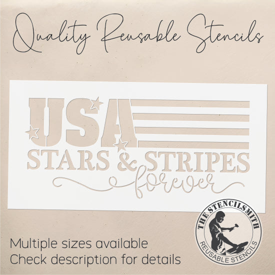10036 USA Stars And Stripes Forever Stencil - The Stencilsmith