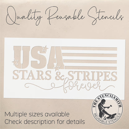 10036 USA Stars And Stripes Forever Stencil - The Stencilsmith