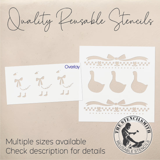 10037 Blue Ribbon Goose Stencil - The Stencilsmith