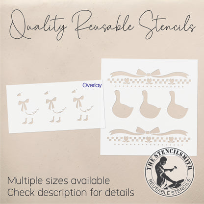 10037 Blue Ribbon Goose Stencil - The Stencilsmith