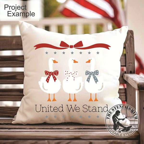 10038 United We Stand Goose Stencil - The Stencilsmith