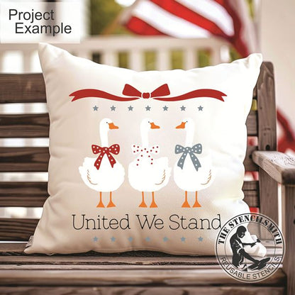 10038 United We Stand Goose Stencil - The Stencilsmith