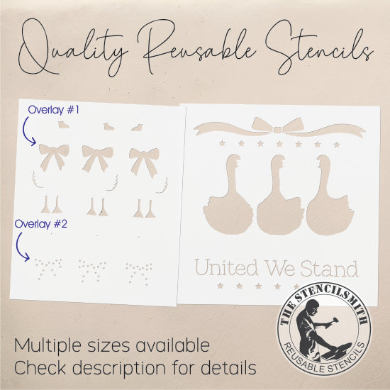 10038 United We Stand Goose Stencil - The Stencilsmith