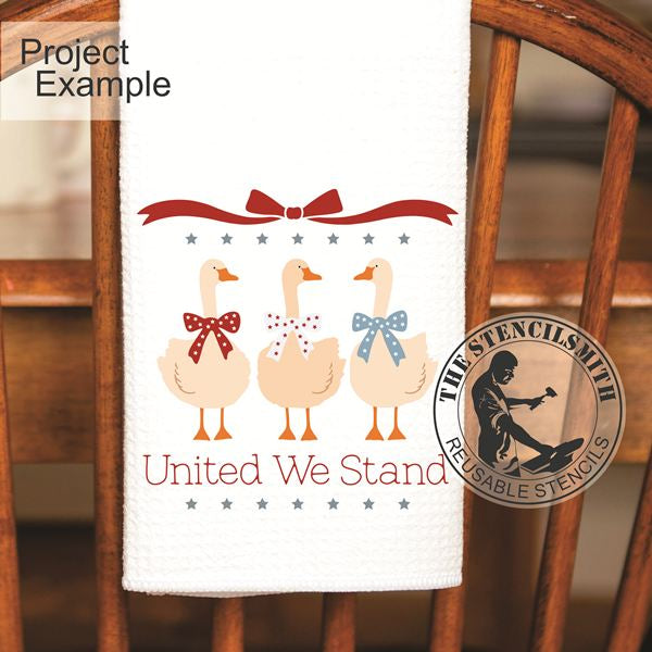 10038 United We Stand Goose Stencil - The Stencilsmith