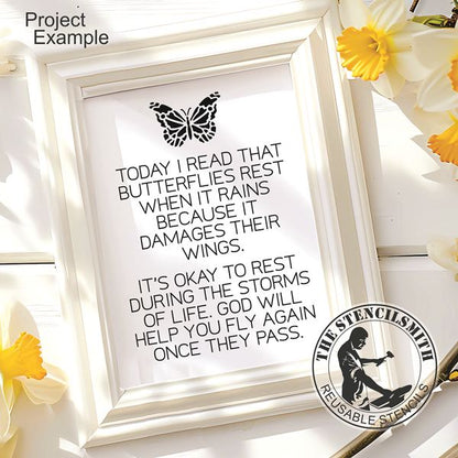 10041 Butterflies Rest Stencil