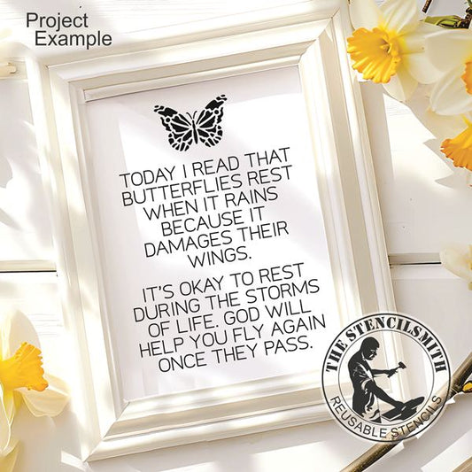 10041 Butterflies Rest Stencil