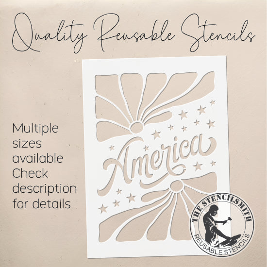 10042 America Flower Stencil - The Stencilsmith