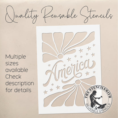 10042 America Flower Stencil - The Stencilsmith
