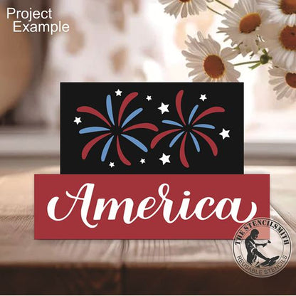 10046 America Fireworks Block Set Stencils