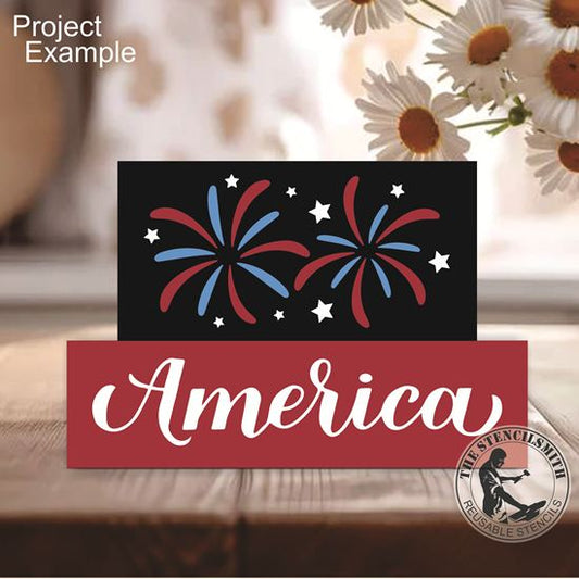 10046 America Fireworks Block Set Stencils
