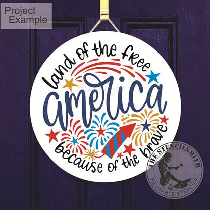 10048 America Land Of The Free Stencil