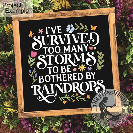 10052 I've Survived Too Many Storms Stencil