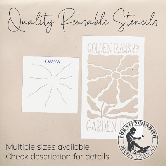 10053 Golden Rays & Garden Days Stencil - The Stencilsmith