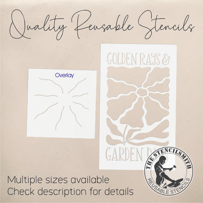 10053 Golden Rays & Garden Days Stencil - The Stencilsmith