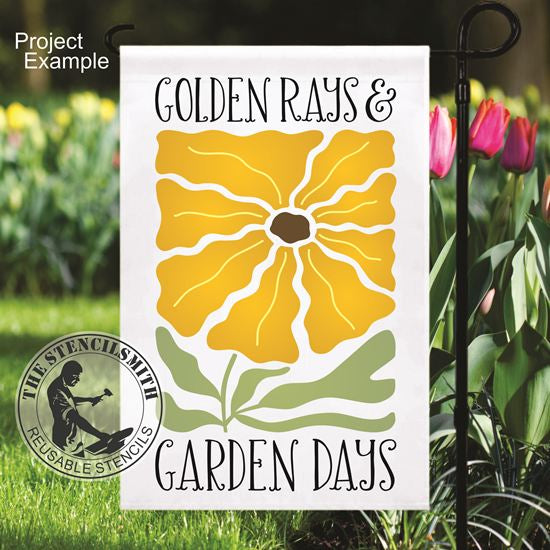 10053 Golden Rays & Garden Days Stencil