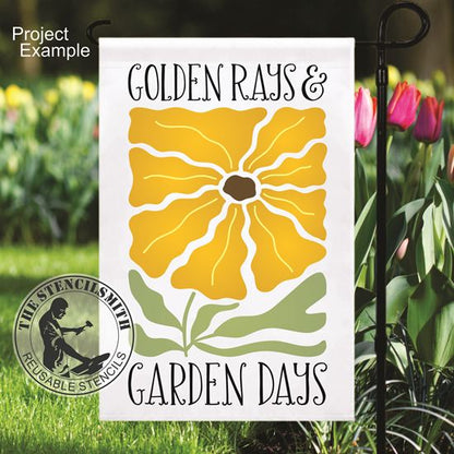 10053 Golden Rays & Garden Days Stencil