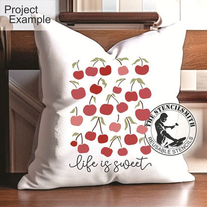 10066 Life Is Sweet Cherries Stencil