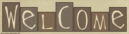 1007 - Welcome - block letters stencils - The Stencilsmith