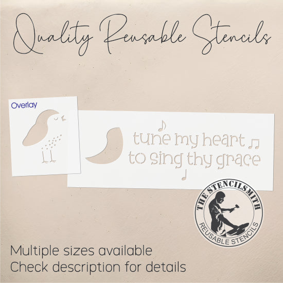 10077 Tune My Heart Bird Stencil - The Stencilsmith