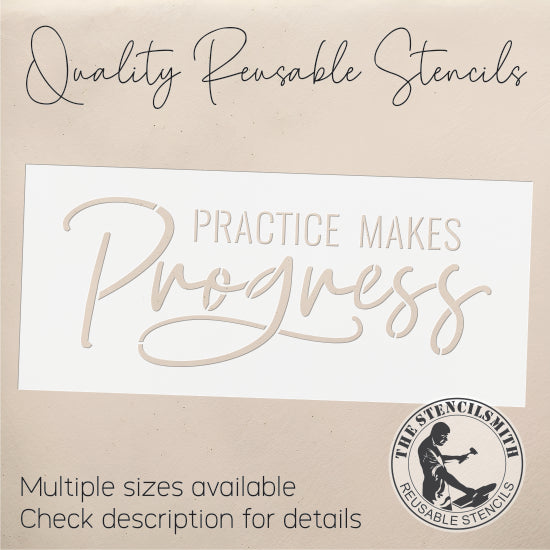10079 Practice Make Progress Stencil - The Stencilsmith