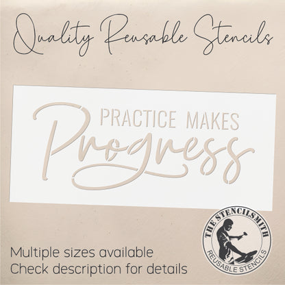 10079 Practice Make Progress Stencil - The Stencilsmith