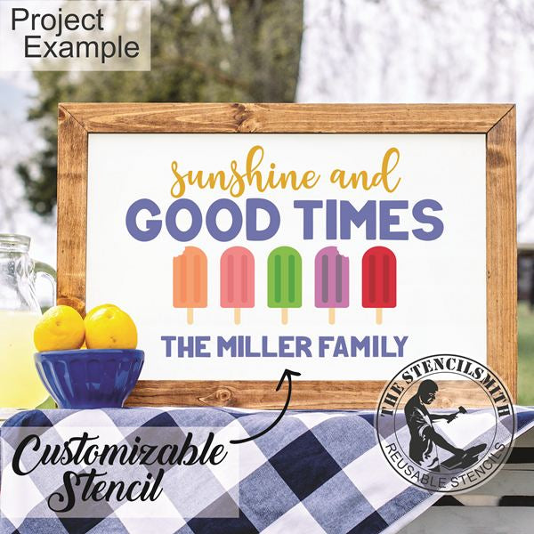 10088 Sunshine And Good Times Stencil